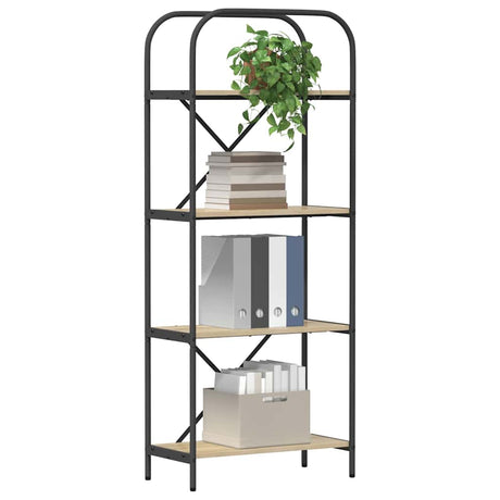 Vidaxl boekenkast 4-laags 60 x 30 x 146 cm bewerkt hout sonoma eiken