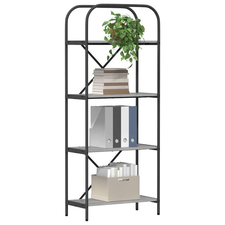 Vidaxl boekenkast 4-laags 60 x 30 x 146 cm bewerkt hout grijs sonoma