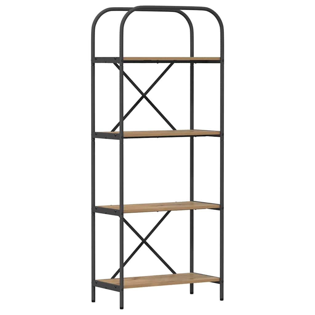Vidaxl boekenkast 4-laags 60 x 30 x 146 cm bewerkt hout artisan eiken