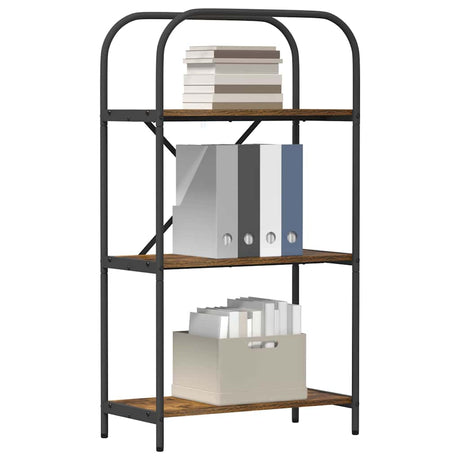Vidaxl boekenkast 3-laags 60 x 30 x 109 cm bewerkt hout gerookt eiken