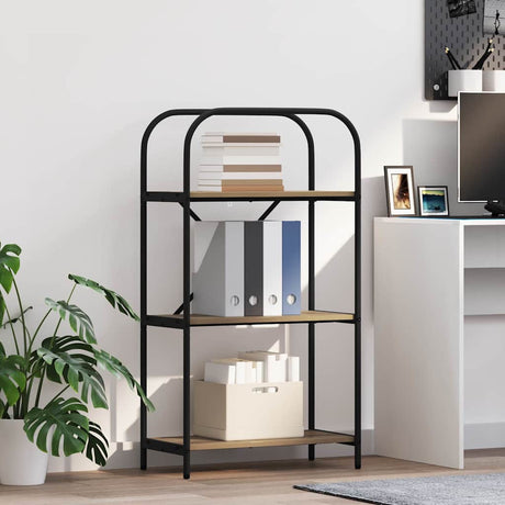 Vidaxl boekenkast 3-laags 60 x 30 x 109 cm bewerkt hout artisan eiken