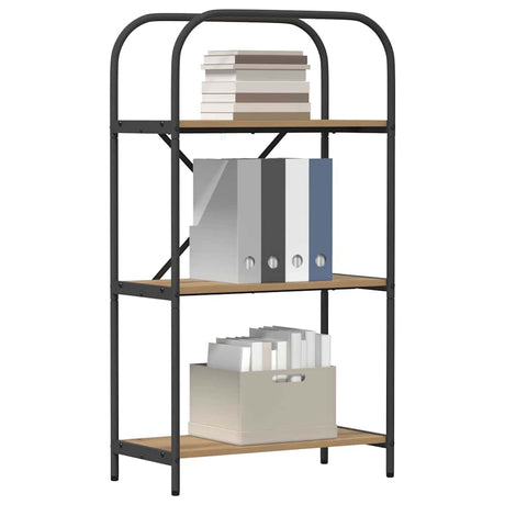 Vidaxl boekenkast 3-laags 60 x 30 x 109 cm bewerkt hout artisan eiken