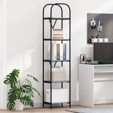 Vidaxl boekenkast 5-laags 40 x 30 x 183 cm bewerkt hout grijs sonoma