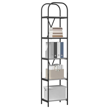 Vidaxl boekenkast 5-laags 40 x 30 x 183 cm bewerkt hout grijs sonoma