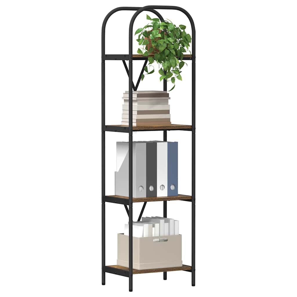 Vidaxl boekenkast 4-laags 40 x 30 x 146 cm bewerkt hout gerookt eiken