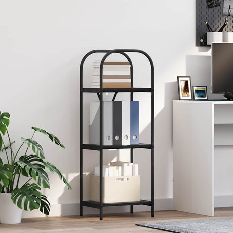 Vidaxl boekenkast 3-laags 40 x 30 x 109 cm bewerkt hout zwart eiken