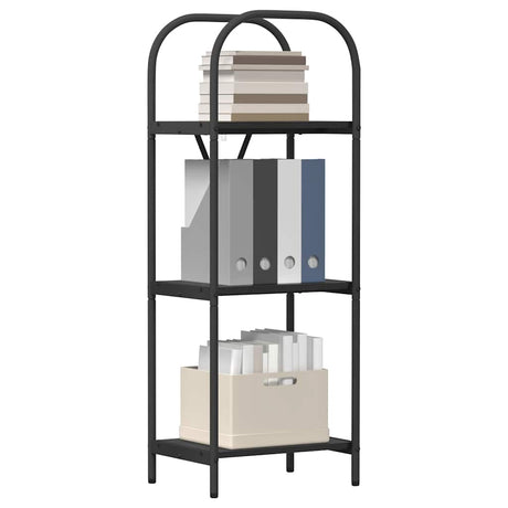 Vidaxl boekenkast 3-laags 40 x 30 x 109 cm bewerkt hout zwart eiken