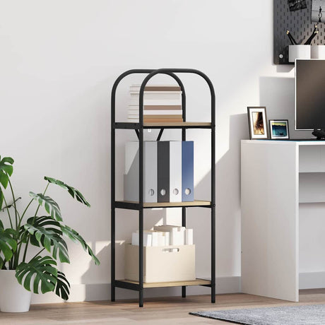 Vidaxl boekenkast 3-laags 40 x 30 x 109 cm bewerkt hout sonoma eiken