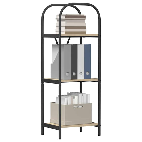 Vidaxl boekenkast 3-laags 40 x 30 x 109 cm bewerkt hout sonoma eiken