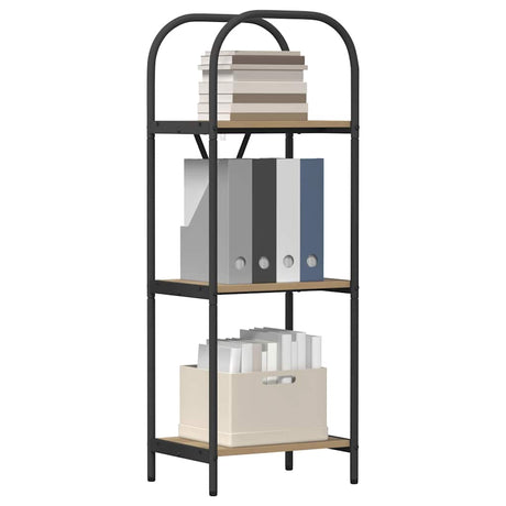 Vidaxl boekenkast 3-laags 40 x 30 x 109 cm bewerkt hout artisan eiken