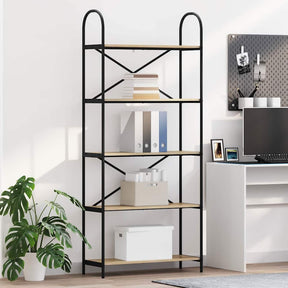 Vidaxl boekenkast 5-laags 80 x 30 x 183 cm bewerkt hout sonoma eiken