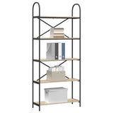 Vidaxl boekenkast 5-laags 80 x 30 x 183 cm bewerkt hout sonoma eiken