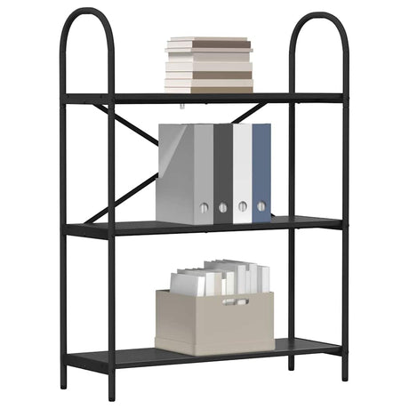 Vidaxl boekenkast 3-laags 80 x 30 x 109 cm bewerkt hout zwart eiken