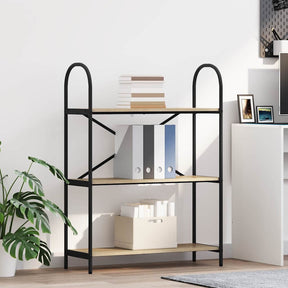 Vidaxl boekenkast 3-laags 80 x 30 x 109 cm bewerkt hout sonoma eiken