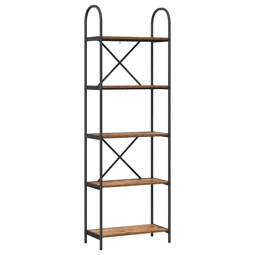 Vidaxl boekenkast 5-laags 60 x 30 x 183 cm bewerkt hout oudhout