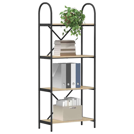 Vidaxl boekenkast 4-laags 60 x 30 x 146 cm bewerkt hout sonoma eiken