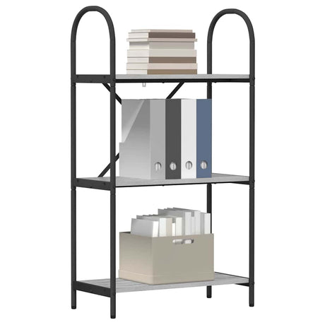 Vidaxl boekenkast 3-laags 60 x 30 x 109 cm bewerkt hout grijs sonoma