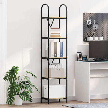 Vidaxl boekenkast 5-laags 40 x 30 x 183 cm bewerkt hout sonoma eiken