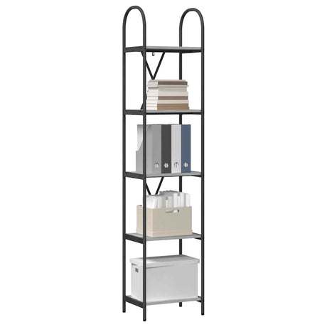 Vidaxl boekenkast 5-laags 40 x 30 x 183 cm bewerkt hout grijs sonoma