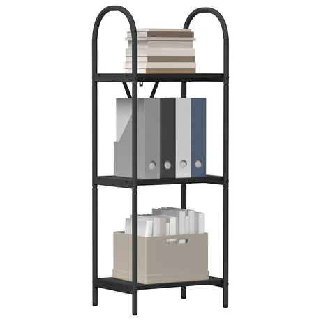 Vidaxl boekenkast 3-laags 40 x 30 x 109 cm bewerkt hout zwart eiken