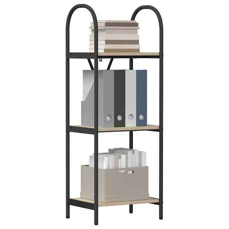 Vidaxl boekenkast 3-laags 40 x 30 x 109 cm bewerkt hout sonoma eiken