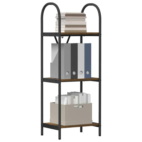 Vidaxl boekenkast 3-laags 40 x 30 x 109 cm bewerkt hout gerookt eiken