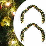 Vidaxl kerstkrans 2 st 600 led's groen 20 m pvc