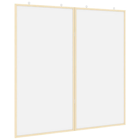 Vidaxl bulletinbord wit 80 x 80 x 1.4 cm massief grenenhout