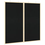 Vidaxl bulletinbord zwart 80 x 80 x 1.4 cm massief grenenhout