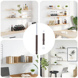Vidaxl drijvende plank beugels 12 pcs beige ø14 x 210 mm staal