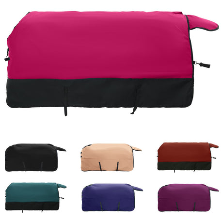 Vidaxl paardendeken roze en zwart 155 cm polyester