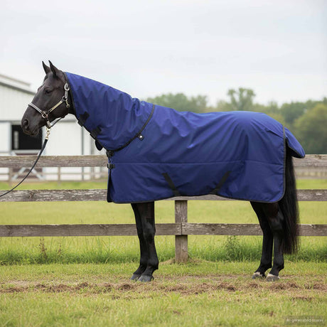 Vidaxl paardendeken donkergroen en zwart 155 cm polyester