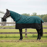 Vidaxl paardendeken donkergroen en zwart 85 cm polyester