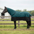 Vidaxl paardendeken donkergroen en zwart 145 cm polyester