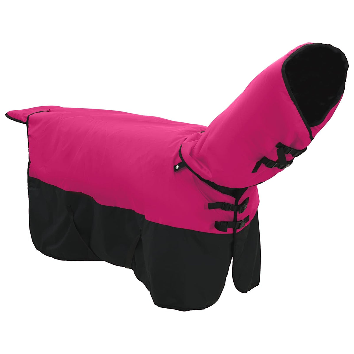 Vidaxl paardendeken roze en zwart 75 cm polyester