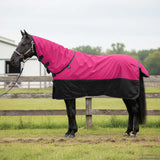 Vidaxl paardendeken roze en zwart 105 cm polyester