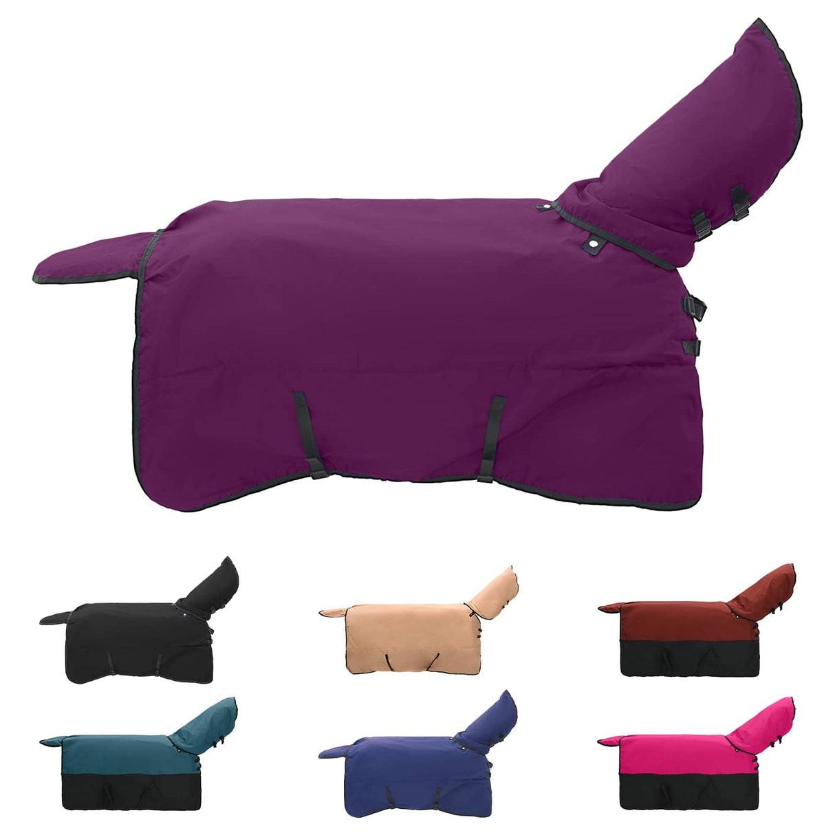 Vidaxl paardendeken donkergroen en zwart 135 cm polyester