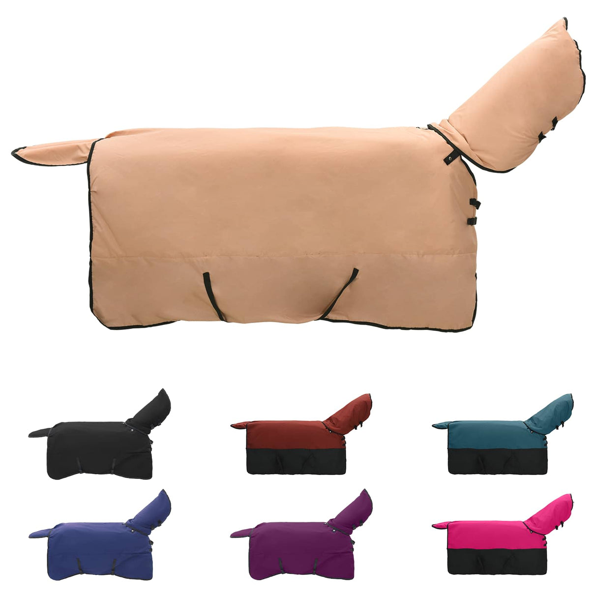 Vidaxl paardendeken cappuccino 155 cm polyester