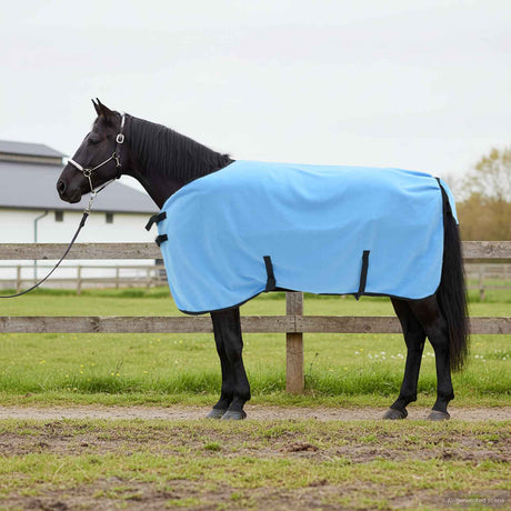 Vidaxl paardendeken volledige aqua 95 cm polyester fleece