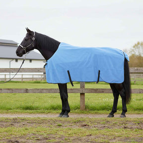 Vidaxl paardendeken volledige aqua 135 cm polyester fleece