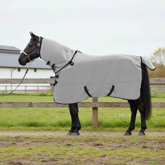 Vidaxl paardendeken volledig lichtgrijs en roze 155 cm