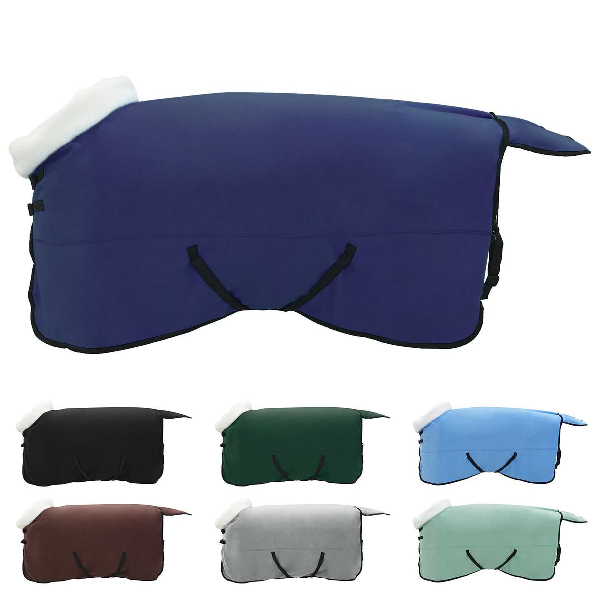 Vidaxl paardendeken marineblauw 165 cm polar fleece