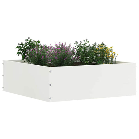 Vidaxl gazonrand 6 st 40 x 40 x 13 cm staal wit