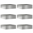 Vidaxl gazonrand 6 st 40 x 40 x 13 cm gegalvaniseerd staal zilver