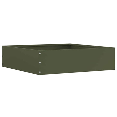 Vidaxl tuinrand olijfgroen 50 x 50 x 13 cm staal