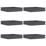 Vidaxl tuinrand 6 pcs antraciet 60 x 60 x 13 cm staal