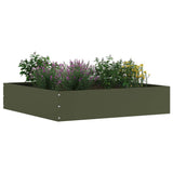 Vidaxl tuinrand olijf groen 60 x 60 x 13 cm staal