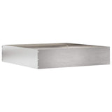 Vidaxl tuinrand zilver 60 x 60 x 13 cm roestvrij staal