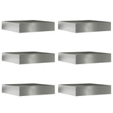 Vidaxl tuinrand 6 pcs zilver 60 x 60 x 13 cm gegalvaniseerd staal