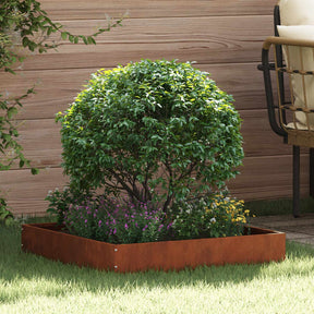 Vidaxl gazonrand 60 x 60 x 13 cm roestkleurig